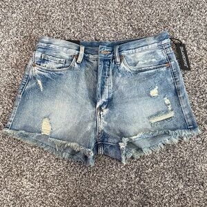Women’s Blank NYC distressed button fly denim shorts
